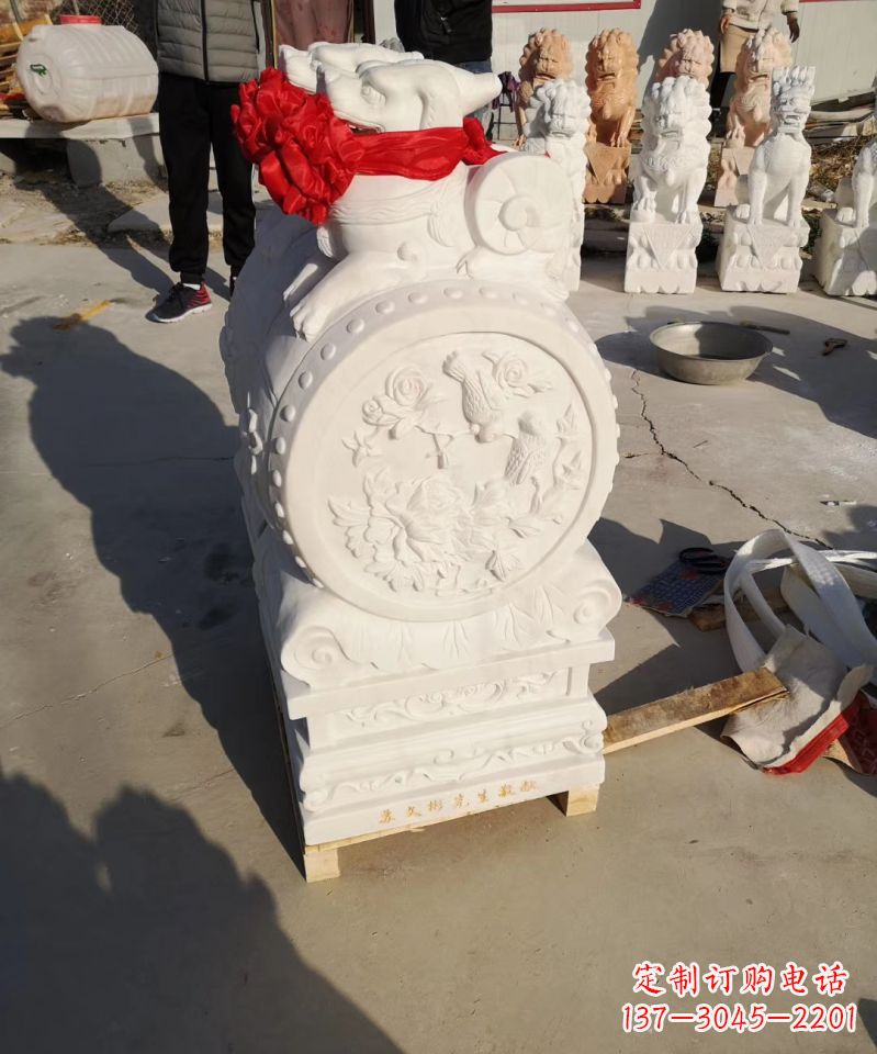 益阳石雕大象门墩招财雕塑