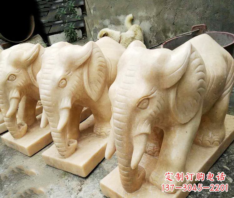 益阳石雕大象喷水雕塑,令人惊叹的艺术之作