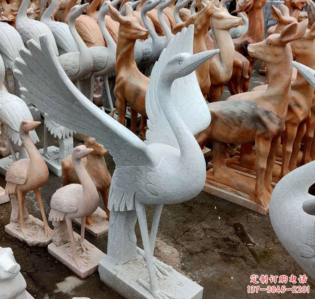 益阳丹顶鹤雕塑,令您汲取自然之美