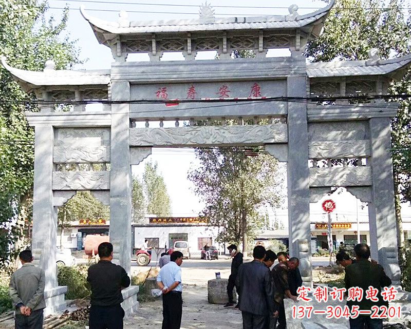 益阳石雕的龙门牌坊
