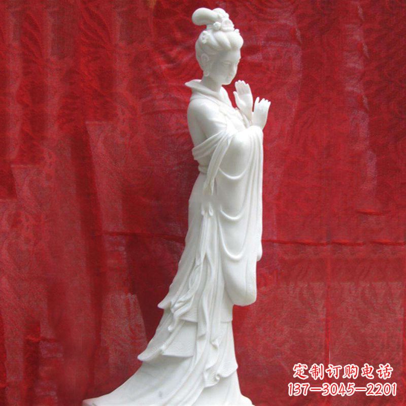 益阳精美无双的汉白玉貂蝉雕塑