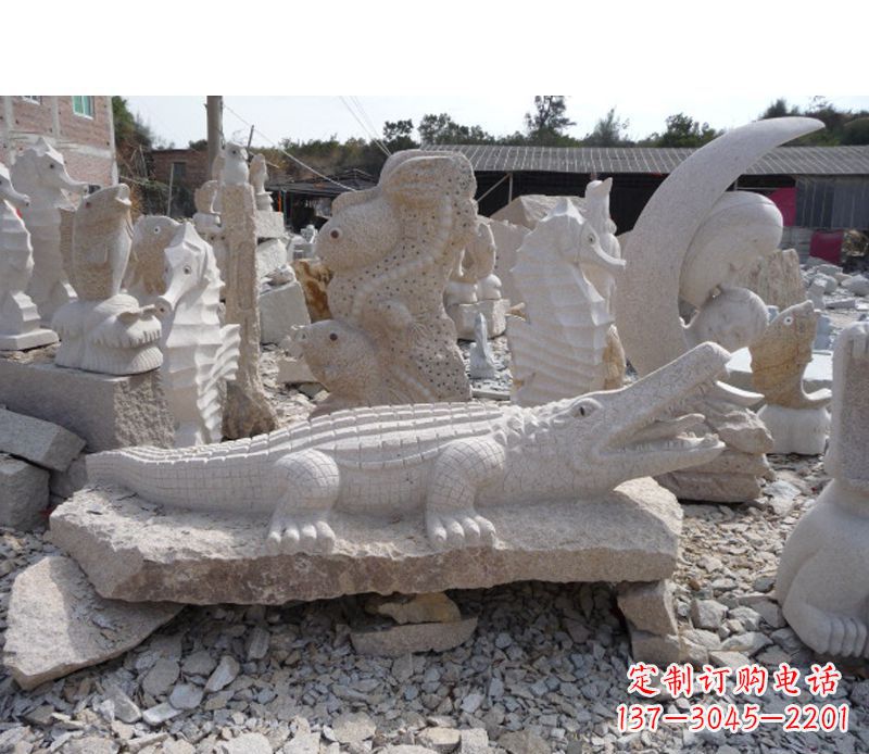 益阳石雕鳄鱼公园动物