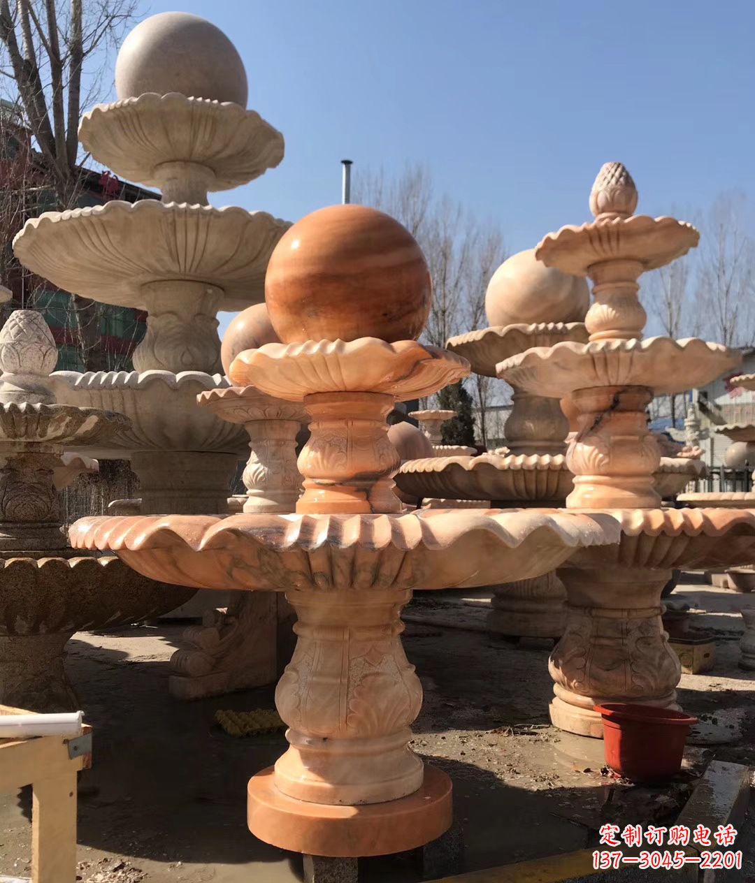 益阳风水球喷泉雕塑,增添家居品位