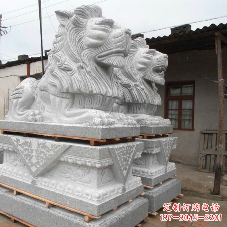 益阳港币狮子雕塑,华丽展现华夏气势