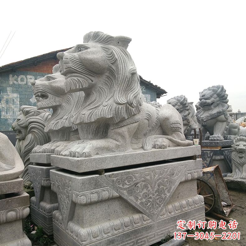 益阳优质石雕汇丰狮子雕塑