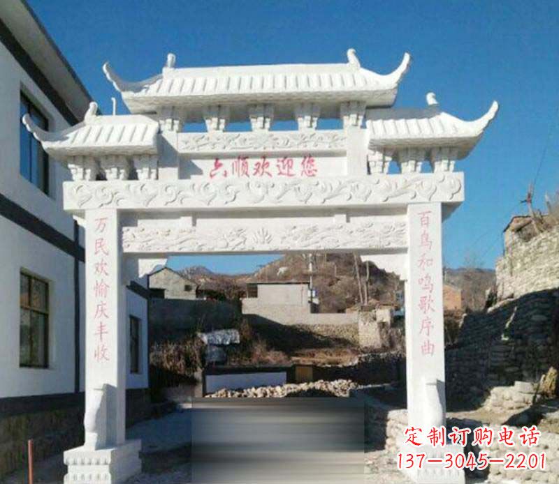 益阳牌坊雕塑:为景观增添独特灵气