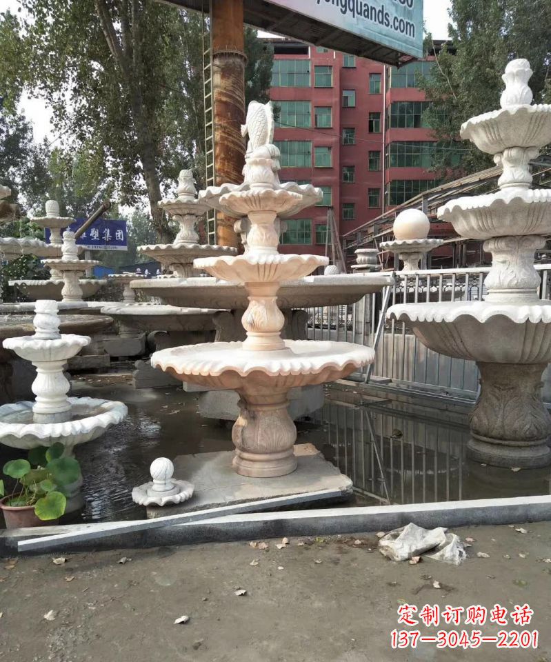 益阳中国传统石雕喷泉,雕刻艺术之美