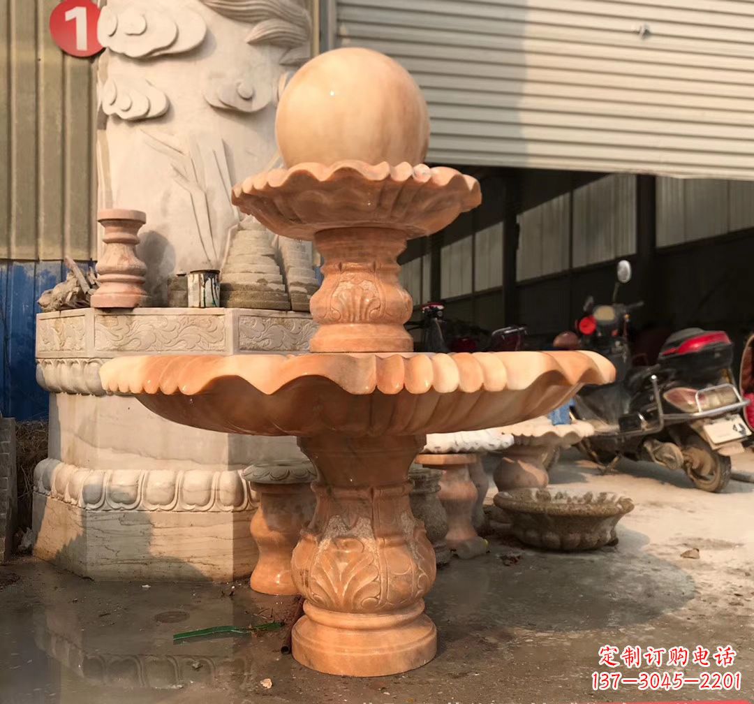 益阳象征祥和的石雕风水球雕塑