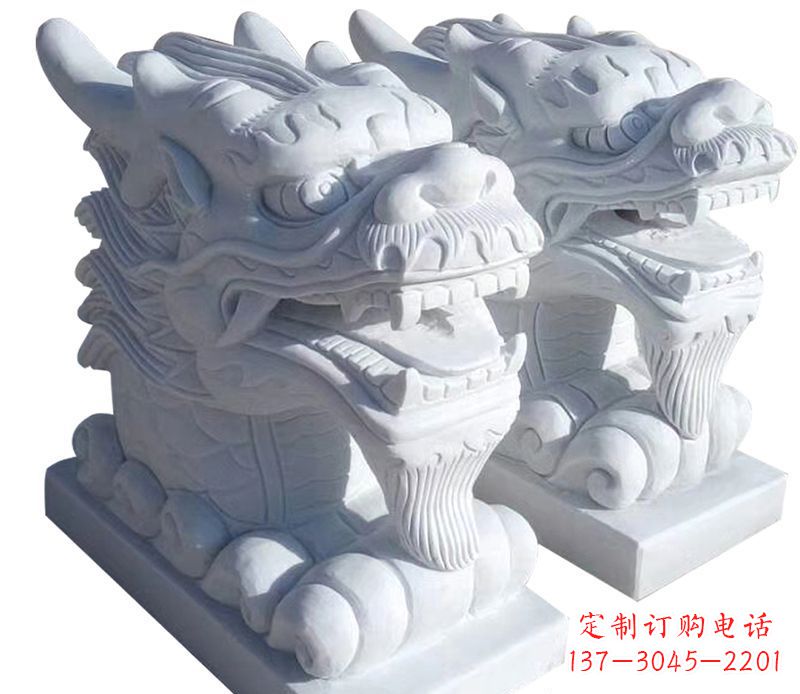 益阳精致石雕龙头雕塑,打造建筑雕塑景观