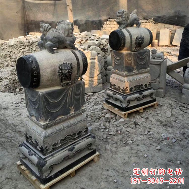 益阳定制大象雕塑石雕门墩,传承中国古典文化