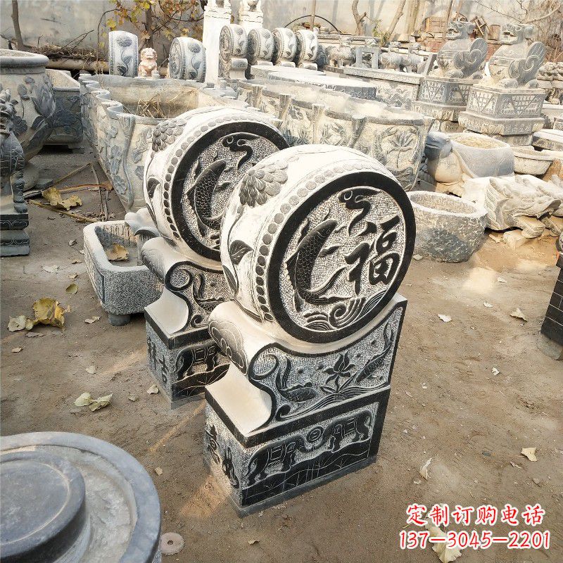 益阳石雕门墩风水雕塑内容