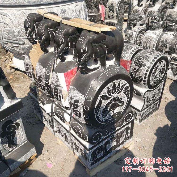 益阳艺术精品,凤凰雕塑门墩