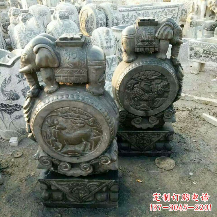 益阳高品质石雕门墩石雕雕塑,打造优雅大气的家居空间