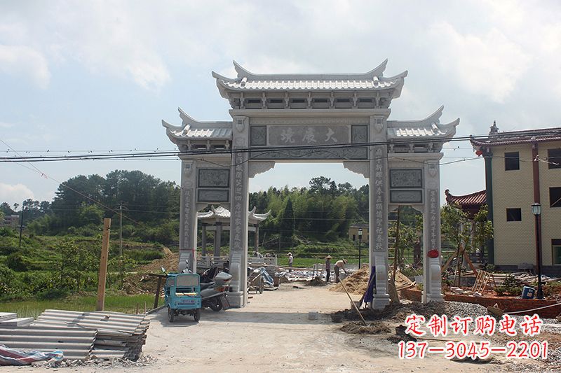 益阳中领雕塑:牌坊浮雕墙仿古雕塑工艺
