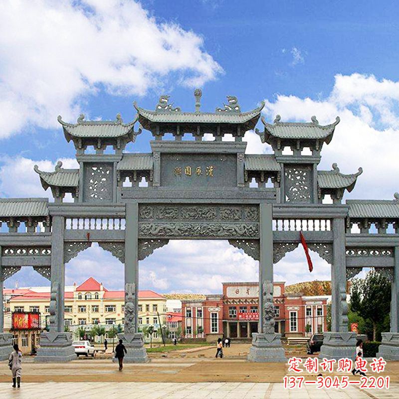 益阳石雕牌坊-专业牌楼雕塑定制