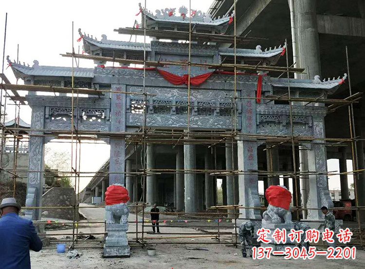 益阳石雕牌坊|精致细腻的石雕雕塑