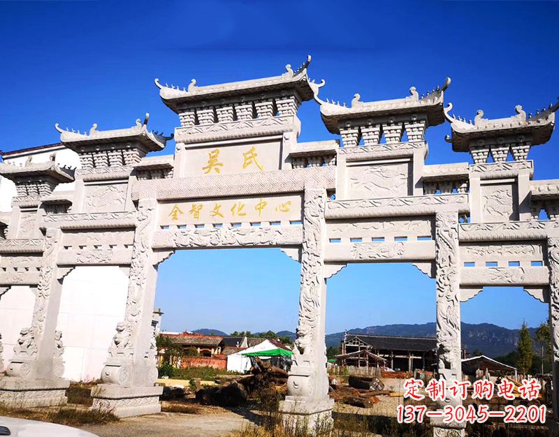 益阳拥有永恒之美的牌坊雕塑