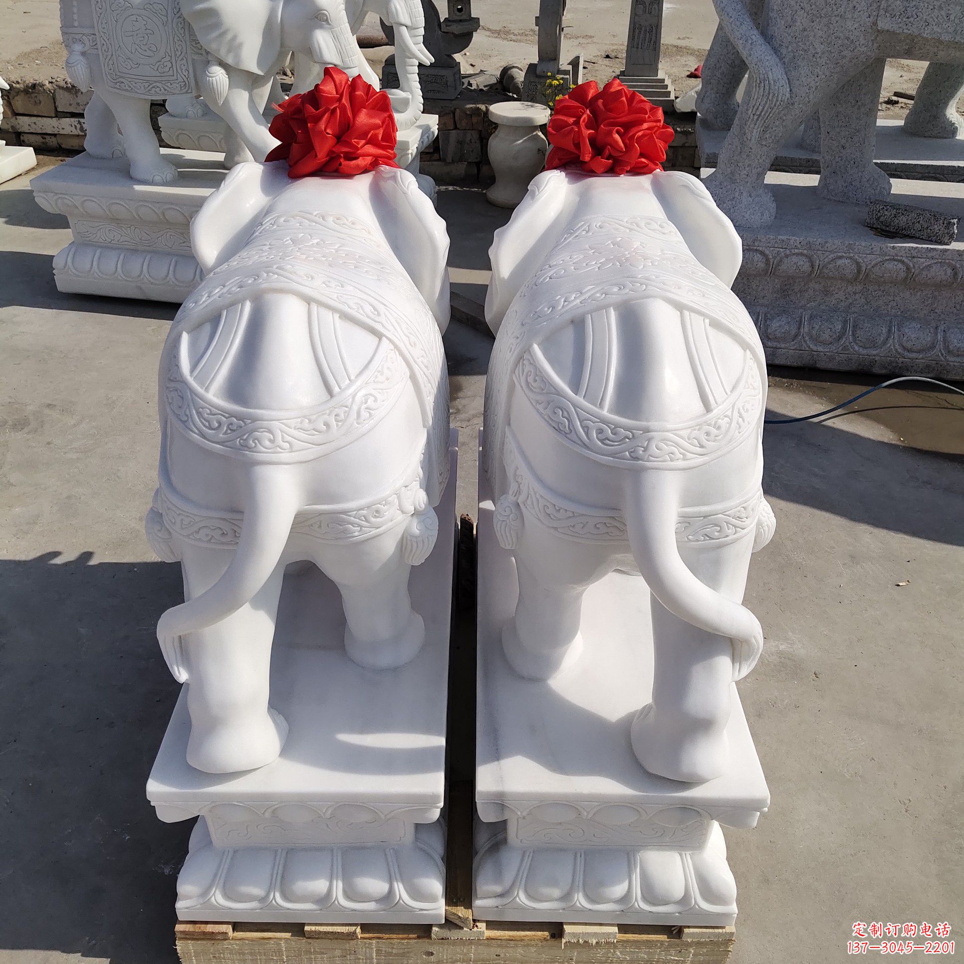 益阳石雕喷泉大象
