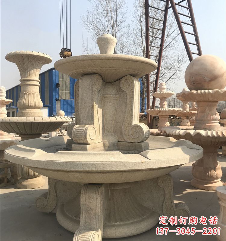 益阳石雕喷泉池:定制精美的雕塑水池