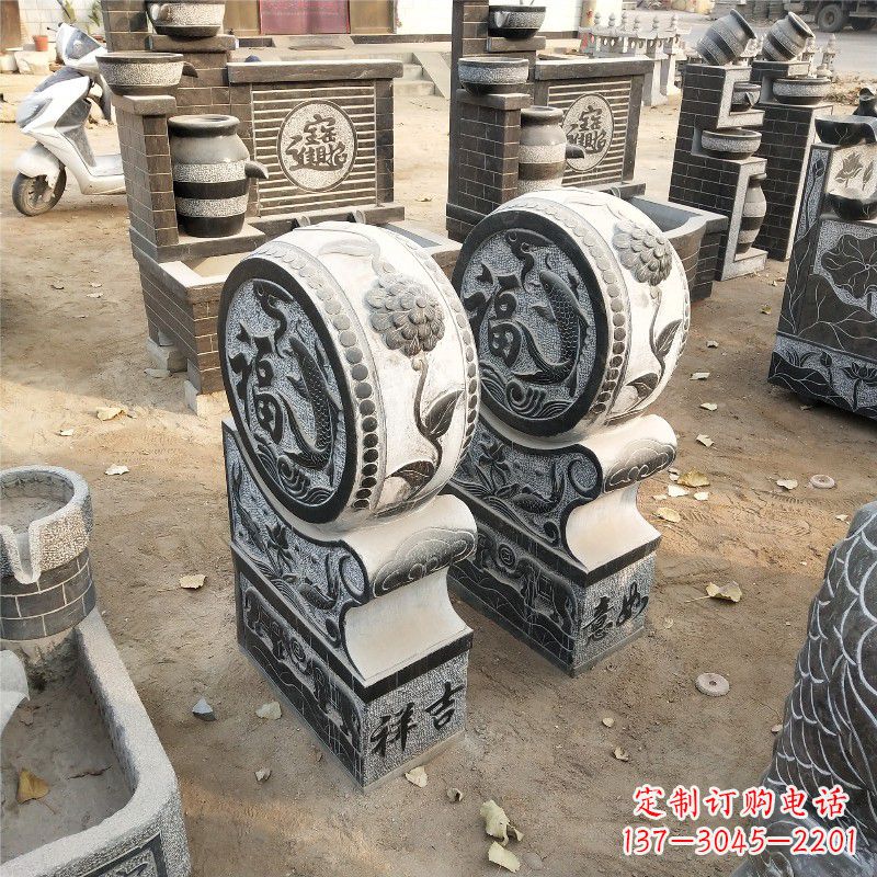 益阳石雕青石门墩雕塑