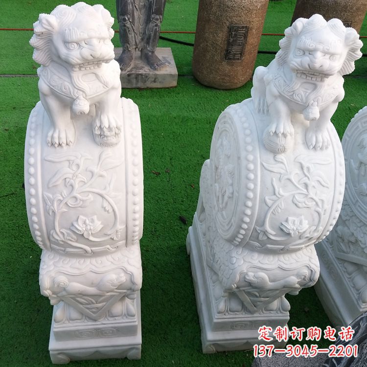 益阳石雕青石貔貅门墩雕塑