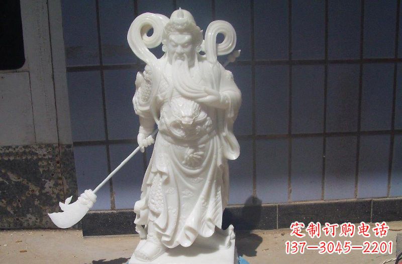 益阳石雕武财神提刀关公