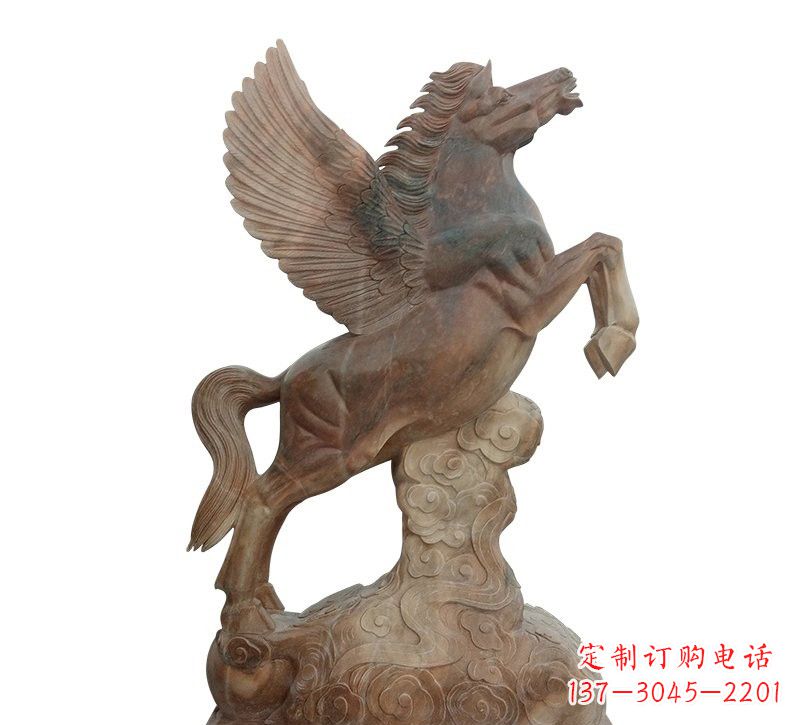 益阳石雕祥云飞马