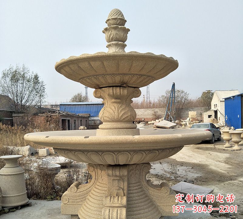 益阳石雕小鱼喷泉