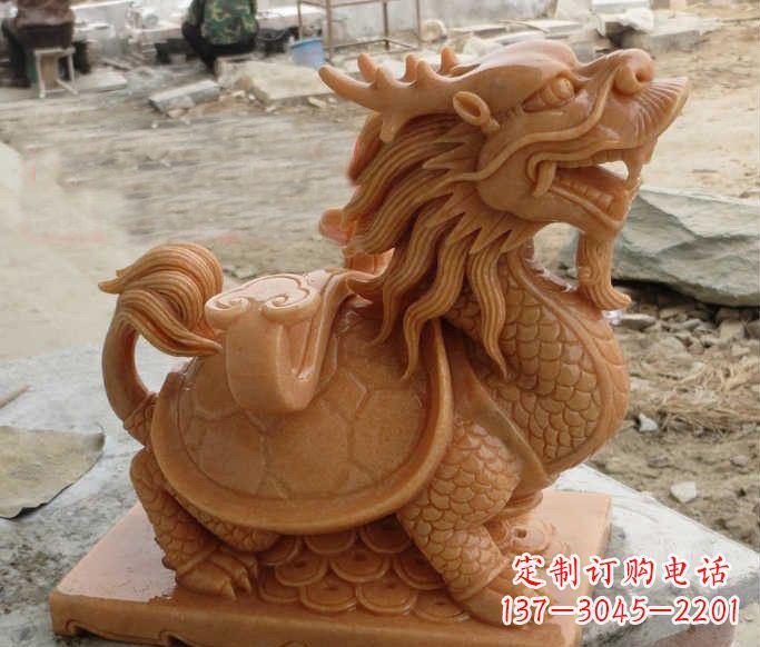 益阳石雕招财龙龟