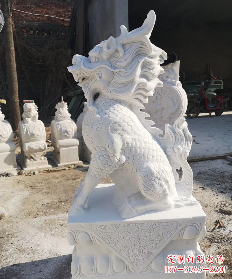益阳石雕镇宅麒麟神兽雕塑