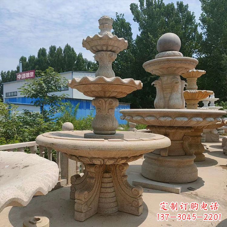 益阳石喷泉 石雕刻