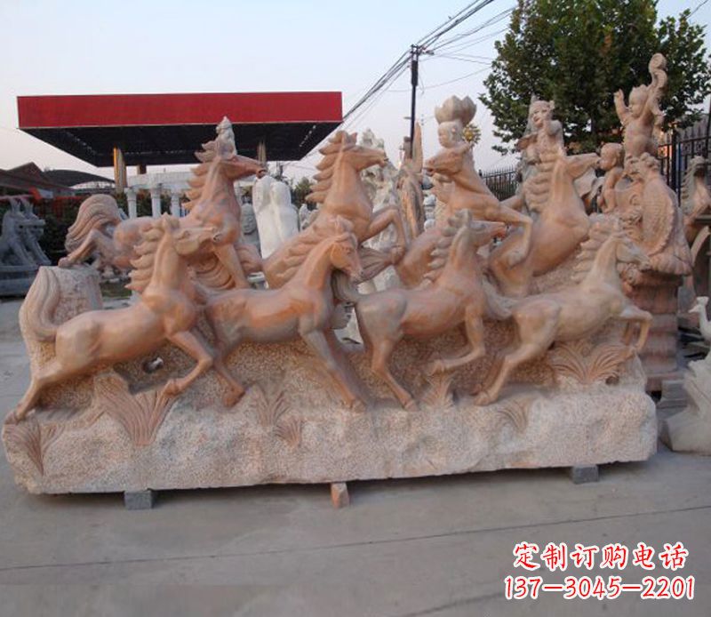 益阳石头奔马雕塑