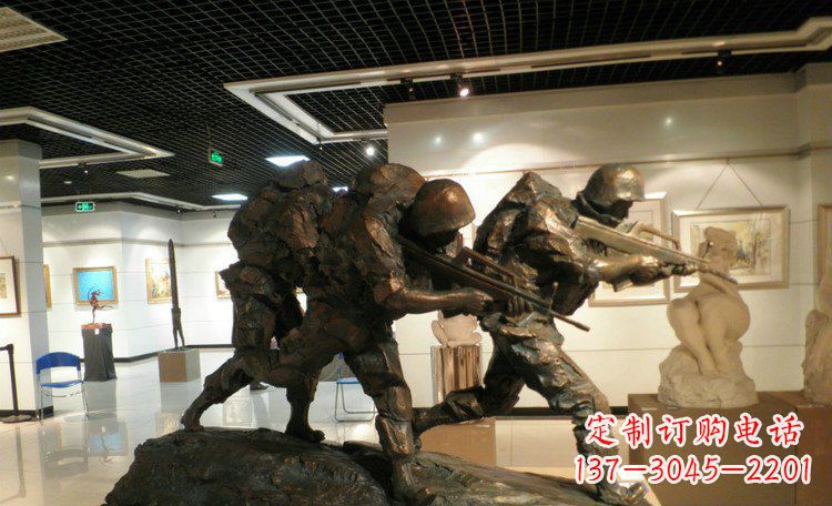 益阳士兵突击战士铜雕