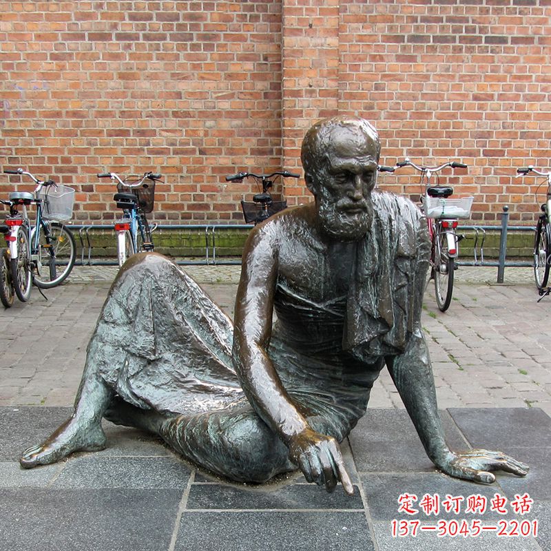 益阳世界名人古希腊著名物理学家阿基米德铜雕塑像广场人物雕塑
