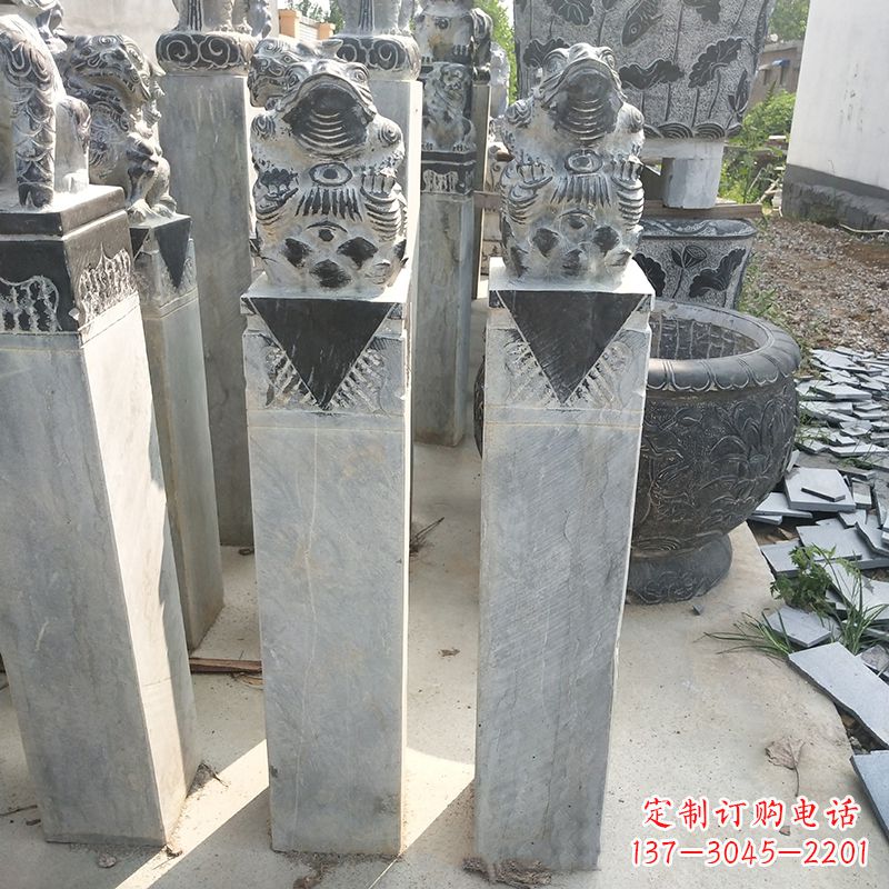 益阳拴马桩石雕