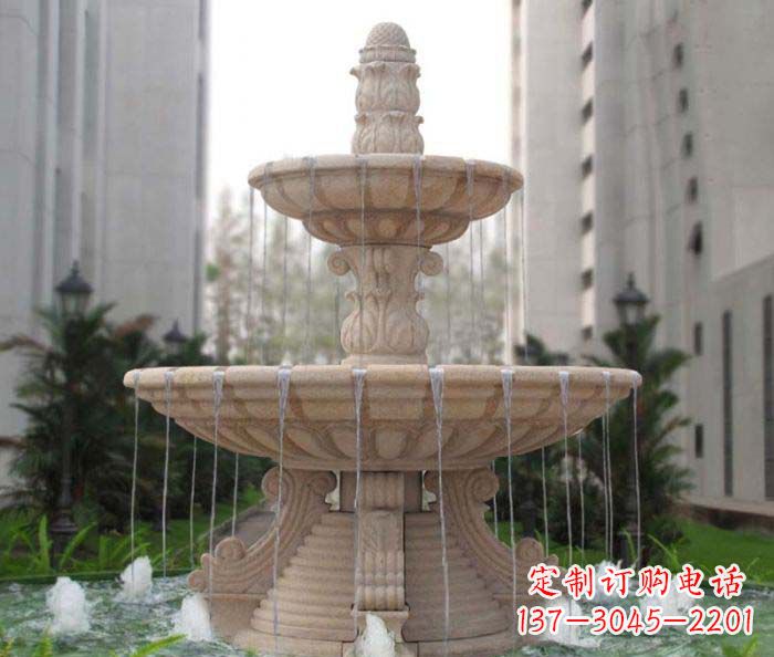 益阳双层喷泉小区石雕