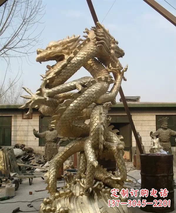 益阳双龙铜雕