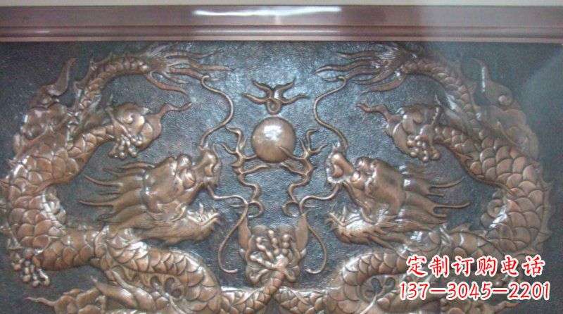 益阳双龙戏珠锻铜浮雕
