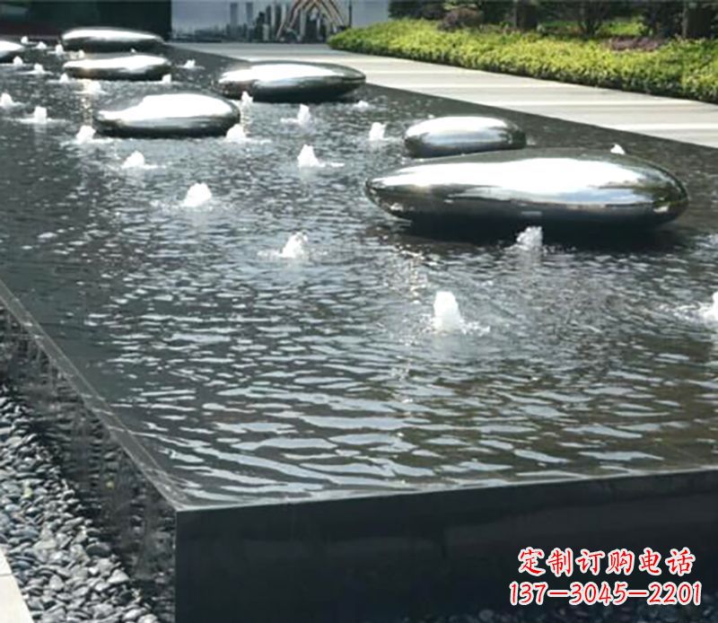 益阳水滴水池不锈钢雕塑