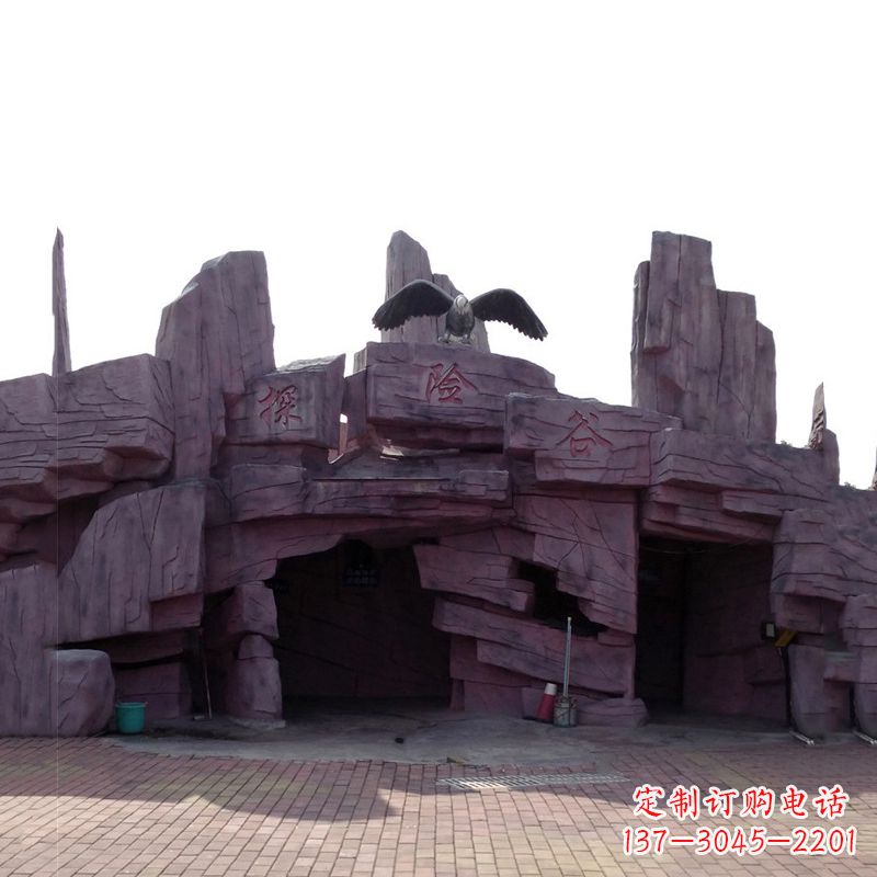 益阳水泥塑石大门景观假山