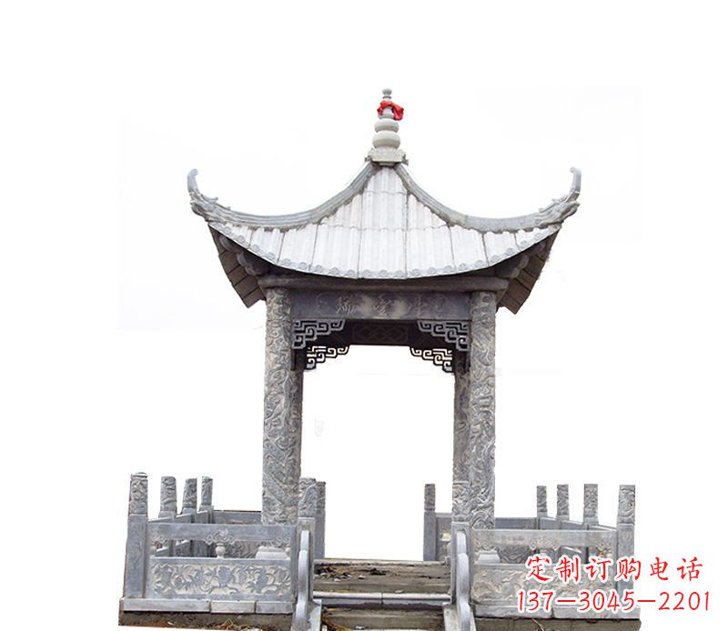 益阳四角仿古石凉亭石雕