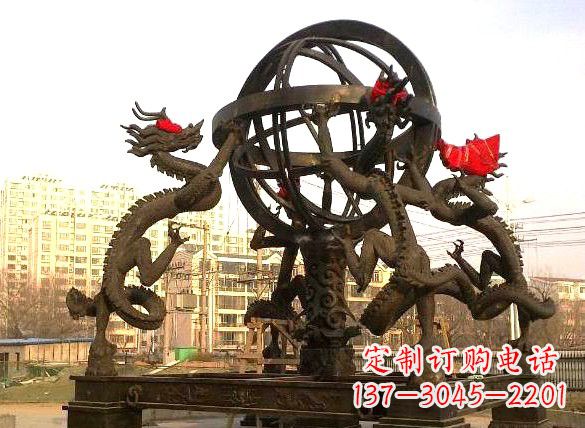 益阳四龙戏珠城市景观铜雕