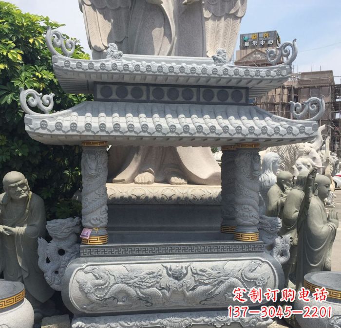 益阳寺庙景观仿古香炉石雕 (2)