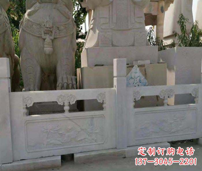 益阳寺庙景观汉白玉石浮雕栏板