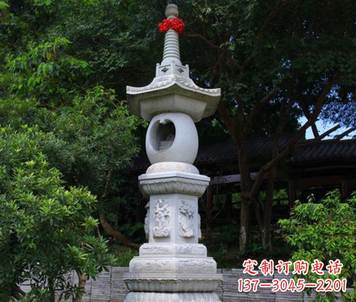 益阳寺庙景观舍利塔石雕 (2)