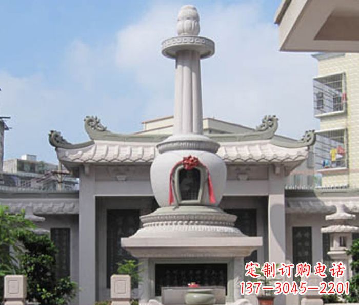 益阳寺庙景观舍利塔石雕 (4)
