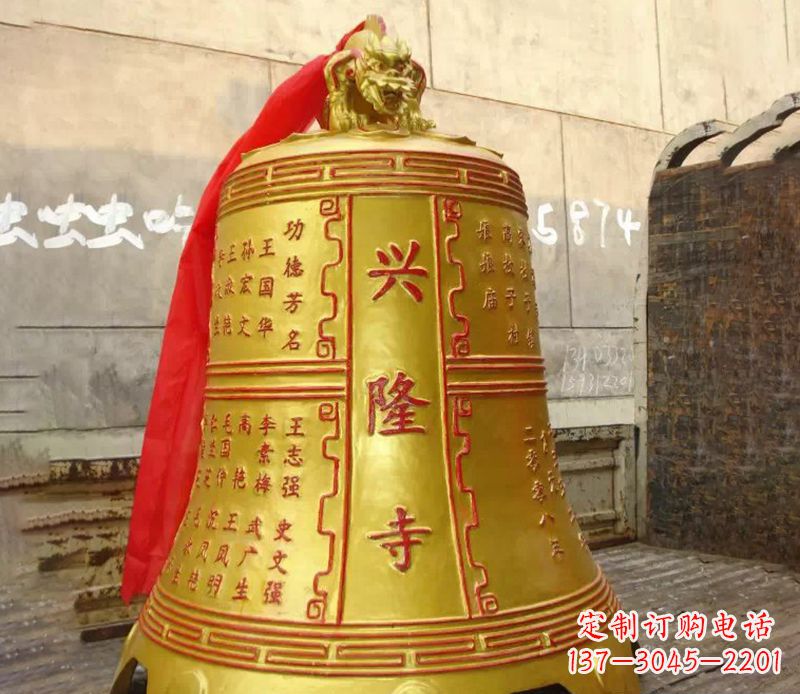 益阳寺庙景观铜钟雕塑