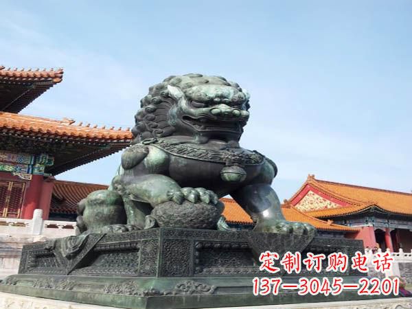 益阳寺庙青铜狮子
