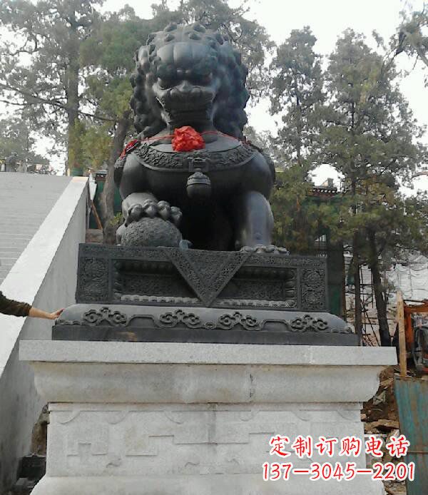 益阳寺庙狮子铜狮子雕塑