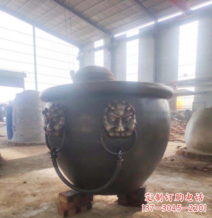 益阳寺庙水缸铜雕